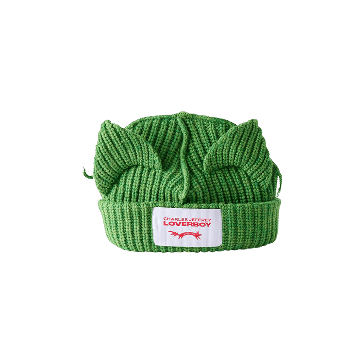 Charles Jeffrey Loverboy Chunky Ears Beanie 'Green'