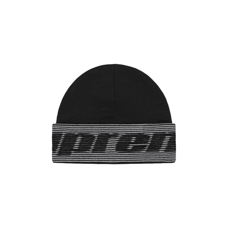 Supreme Reflective Jacquard Beanie 'Black'