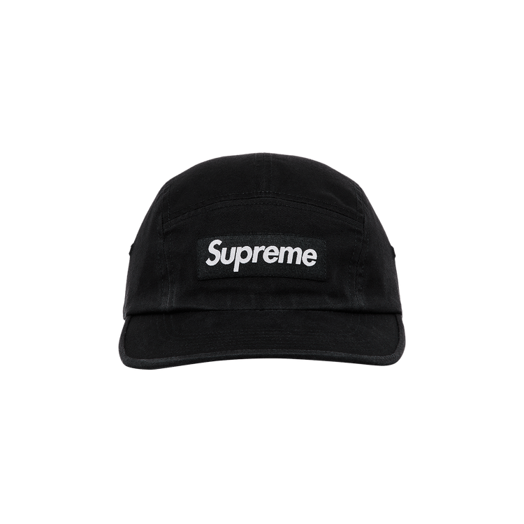 Supreme Washed Chino Twill Camp Cap 'Black'