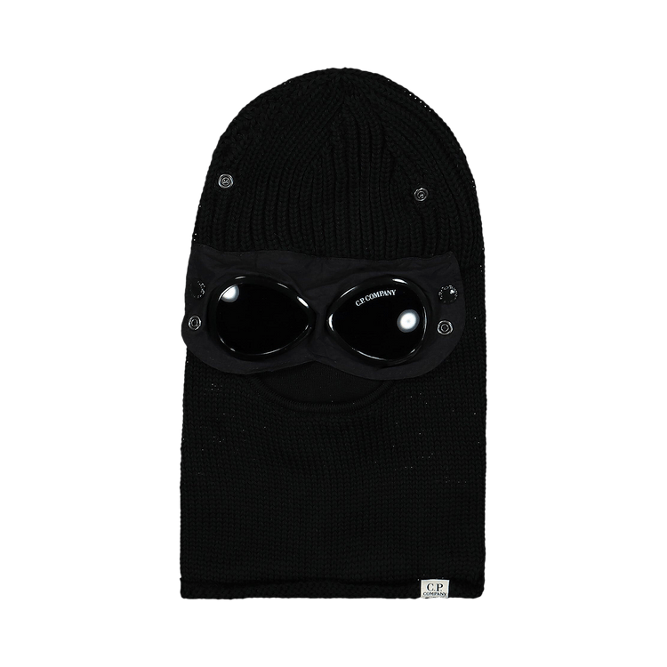 C.P. Company Extra Fine Merino Wool Goggle Balaclava 'Black'