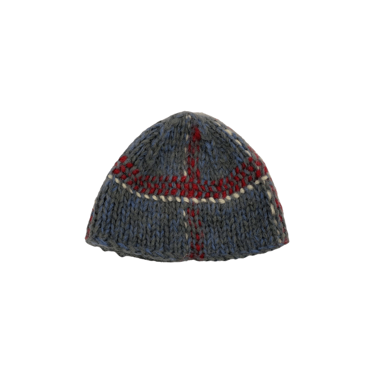 Undercover Check Print Knit Hat 'Blue/Grey'