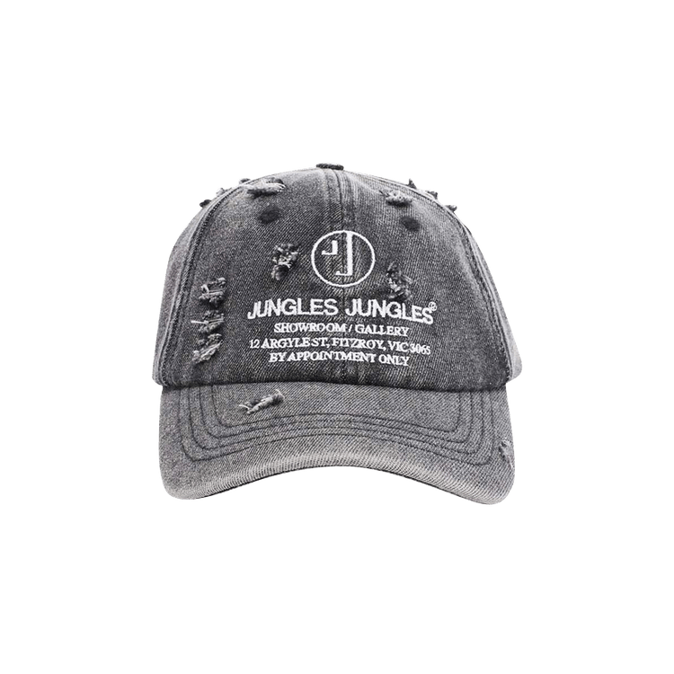 Jungles Appointment Only Distressed 6 Panel Cap 'Washed Black'