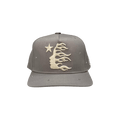 Hellstar OG Logo Rhinestones Snapback Hat 'Grey'