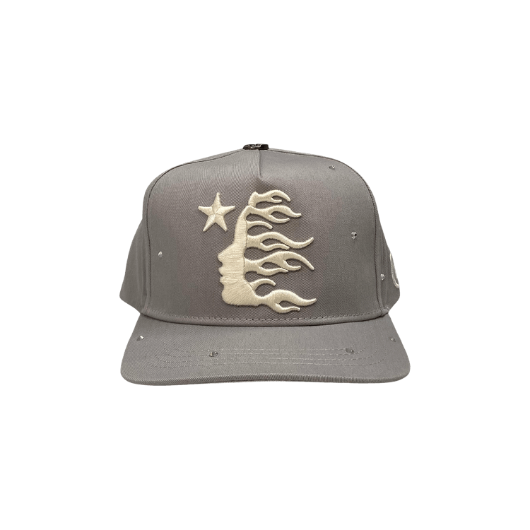 Hellstar OG Logo Rhinestones Snapback Hat 'Grey'