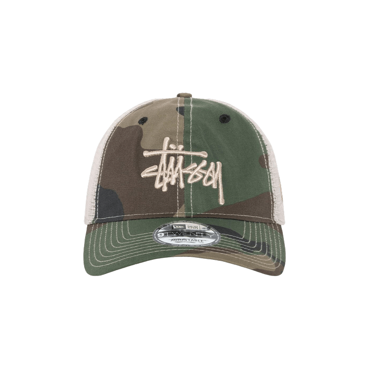 Stussy New Era 9TWENTY Basic Trucker 'Woodland Camo'