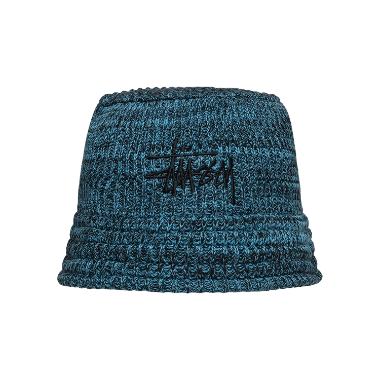 Stussy Marl Knit Bucket Hat 'Blue'