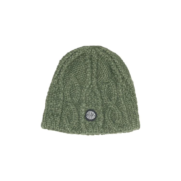 Stussy Cable Knit Skullcap 'Army'