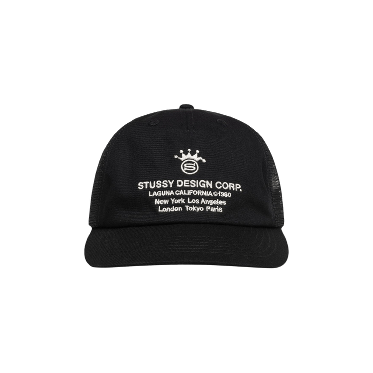 Stussy Low Profile Design Corp Trucker Snapback 'Black'