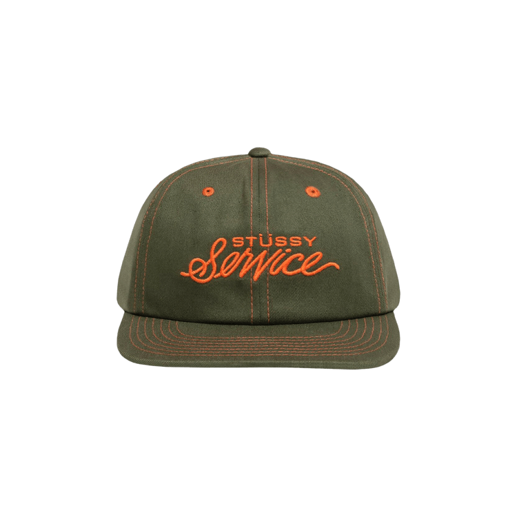 Stussy Mid Depth Service Strapback 'Deep Olive'
