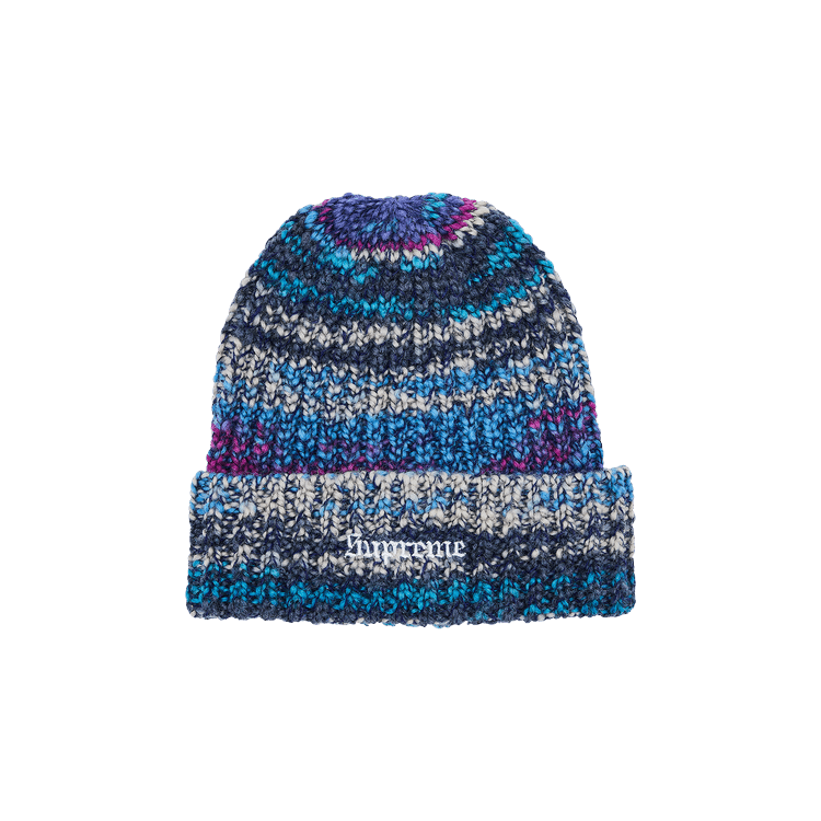 Supreme Space Dye Stripe Beanie 'Blue'