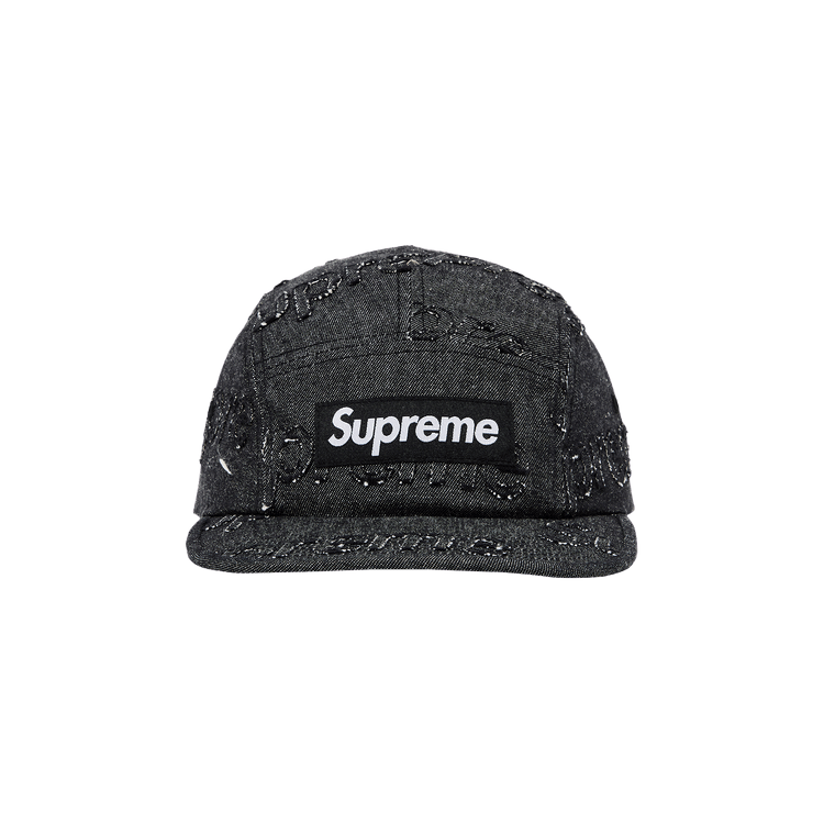 Supreme Lasered Denim Cap 'Black'