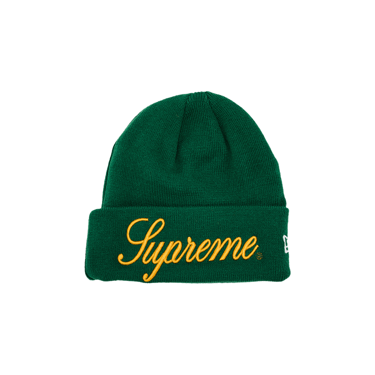 Supreme New Era Script Beanie 'Green'