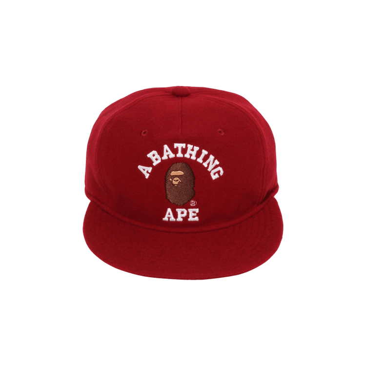 BAPE College Wool Cap 'Red'