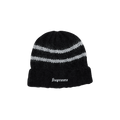Supreme Brushed Stripe Beanie 'Black'