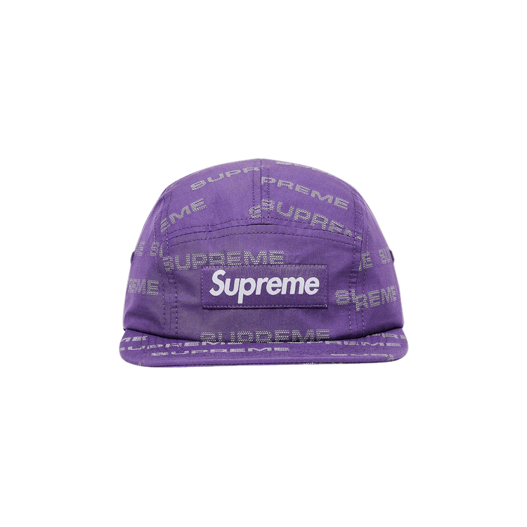 Supreme Reflective Jacquard Camp Cap 'Purple'
