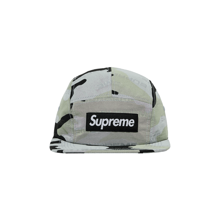 Supreme Reflective Jacquard Camp Cap 'Arctic Woodland Camo'