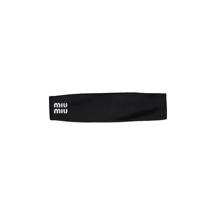 Miu Miu Jersey Headband 'Black/White'