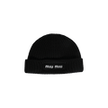 Miu Miu Wool Beanie 'Black/White'