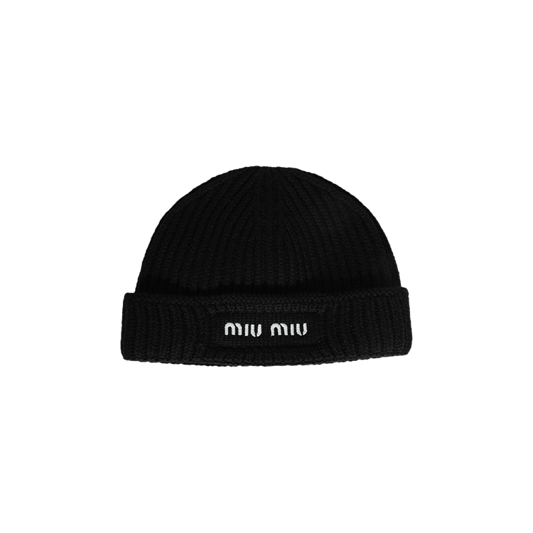 Miu Miu Wool Beanie 'Black/White'