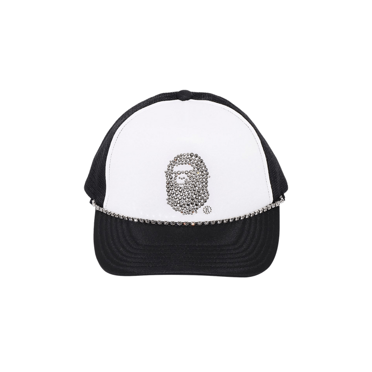 BAPE Crystal Stone Ape Head Mesh Cap 'Black'