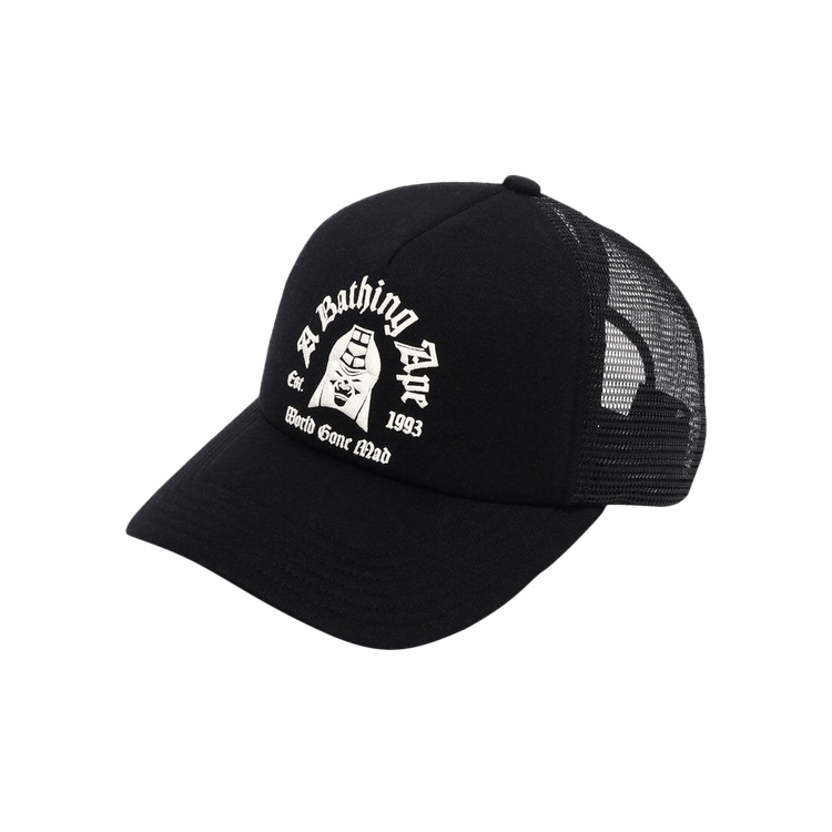 BAPE Logo Panel Mesh Cap 'Black'