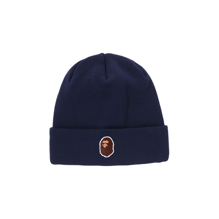 BAPE One Point Ape Head Knit Cap 'Navy'