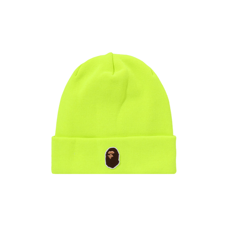 BAPE One Point Ape Head Knit Cap 'Yellow'