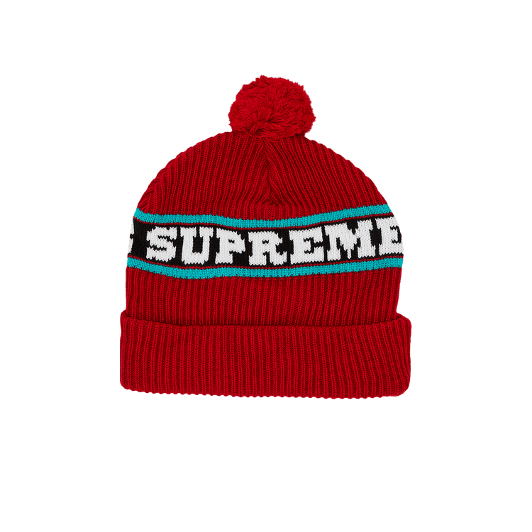 Supreme Big Stripe Beanie 'Red'