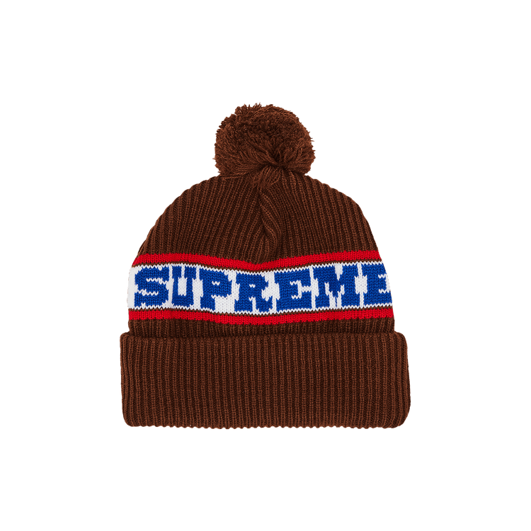 Supreme Big Stripe Beanie 'Brown'
