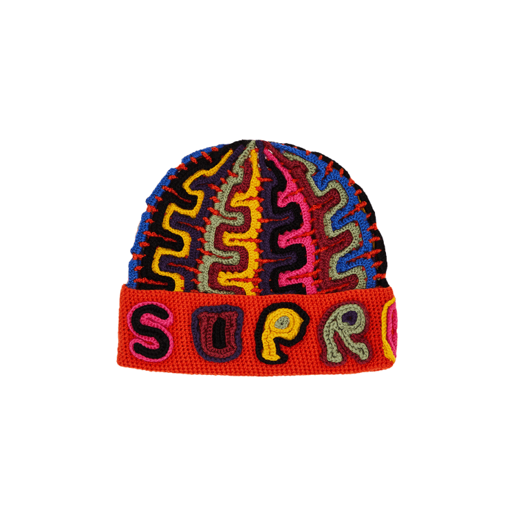 Supreme Yarn Appliqué Beanie 'Dark Orange'