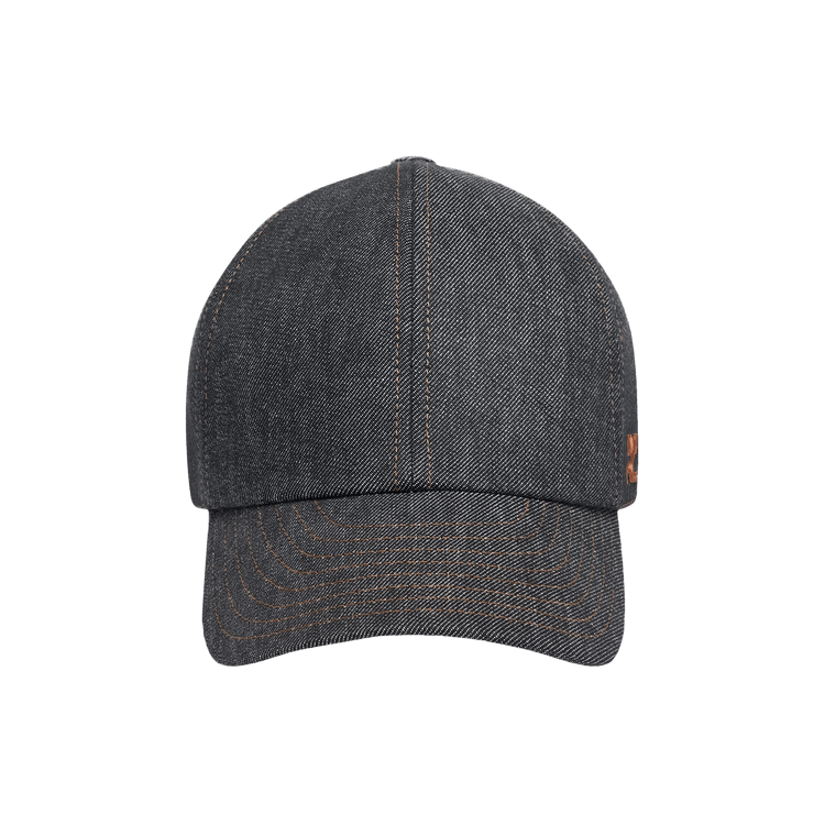 Courrèges Signature Denim Cap 'Dark Heather Grey'