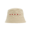 Marni Logo Bucket Hat II 'Ivory'