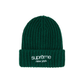 Supreme Classic Logo Chunky Ribbed Beanie 'Dark Green'
