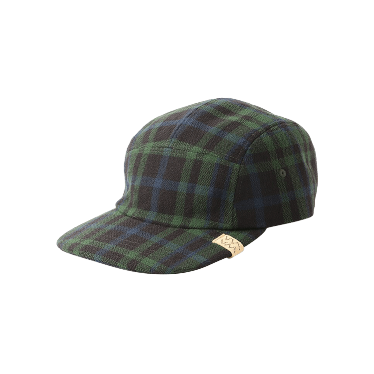 Visvim Buffalo Check Camp Cap 'Green'