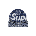 Supreme Bandana Big Logo Beanie 'Navy'