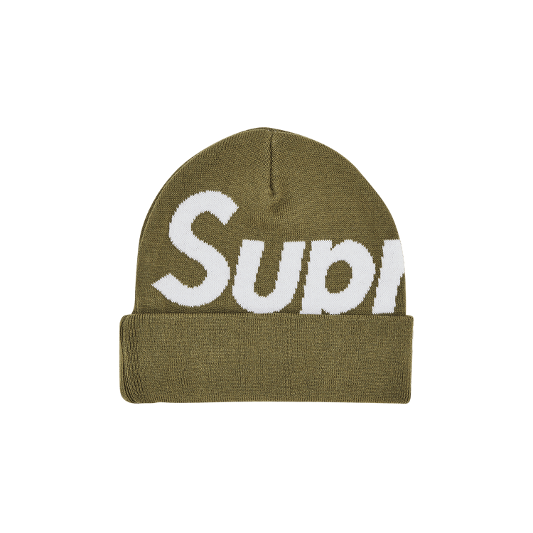 Supreme Big Logo Beanie 'Light Olive'