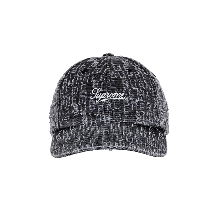 Supreme Needle Punch Denim 6-Panel 'Black'
