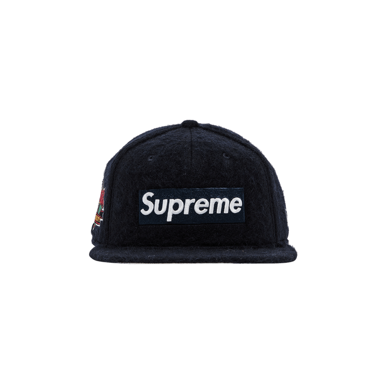 Supreme Mohair Box Logo New Era 'Navy'
