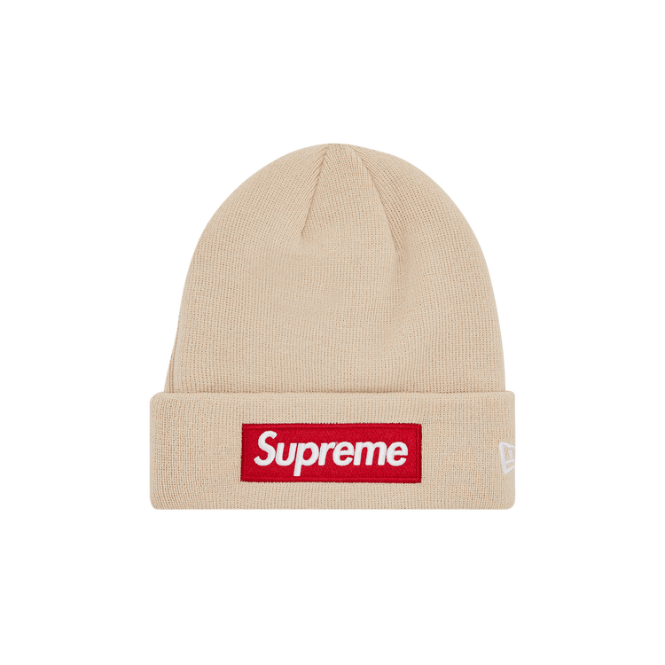 Supreme x New Era Box Logo Beanie 'Stone'