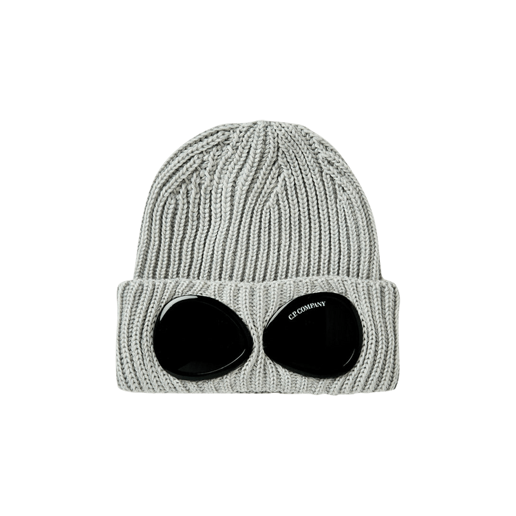 C.P. Company Extra Fine Merino Wool Goggle Beanie 'Moon Melange'