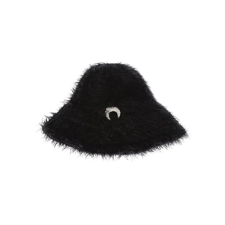 Marine Serre Wild Puffy Knit Bucket Hat 'Black'
