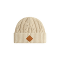 Kith Leather Crest Mia Beanie 'Heather Oatmeal'