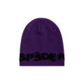 Sp5der Fuzzy Logo Mohair Beanie 'Purple'