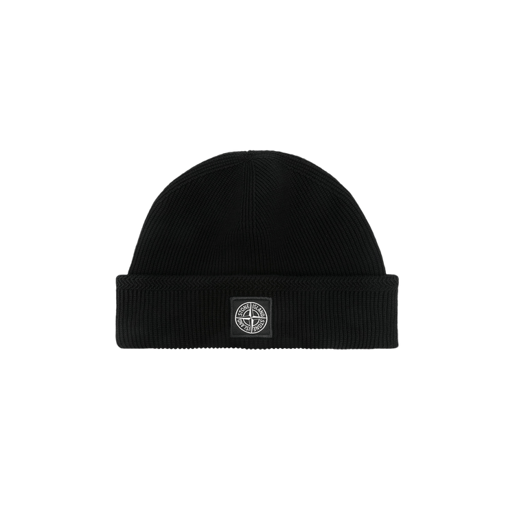 Stone Island Full Rib RWS Wool Beanie 'Black'