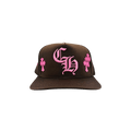 Chrome Hearts Cross Patch Hat 'Brown/Pink'