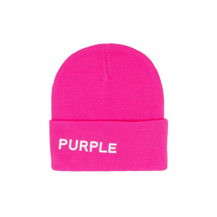 PURPLE BRAND Acrylic Cuffed Hats 'Pink'