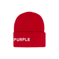 PURPLE BRAND Acrylic Cuffed Hats 'Red'