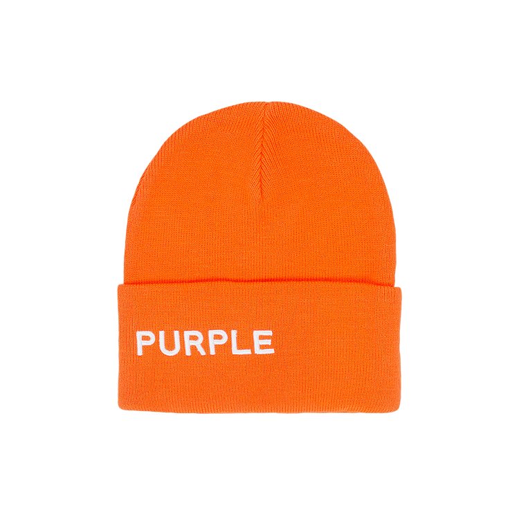 PURPLE BRAND Acrylic Cuffed Hats 'Orange'