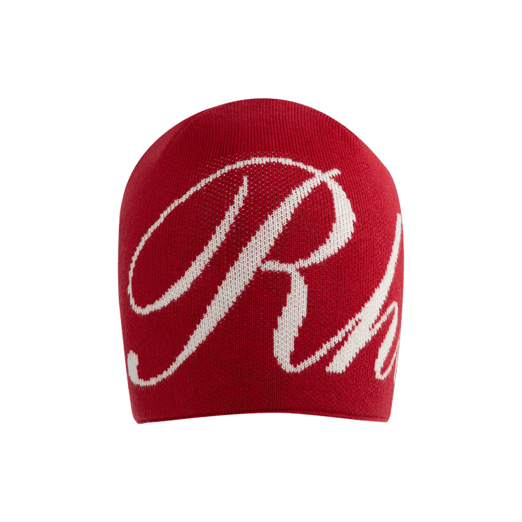Rhude Script Beanie 'Red/Cream'