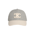 CELINE Triomphe Baseball Cap 'Vanilla/Grey'